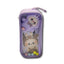 Labubu Purple Pouch - Cute Aesthetic Stationery Organizer for School Girls