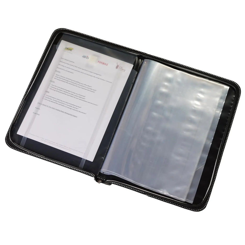 Black & Brown Urban Dutone XL Case, Size-B4, of 40 Transparent Leaf - Premium File Folder Organizer