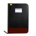 Black & Red Leather Urban Duotone XL Case - B4 Size, 40 Transparent Leaves | Document Organizer File