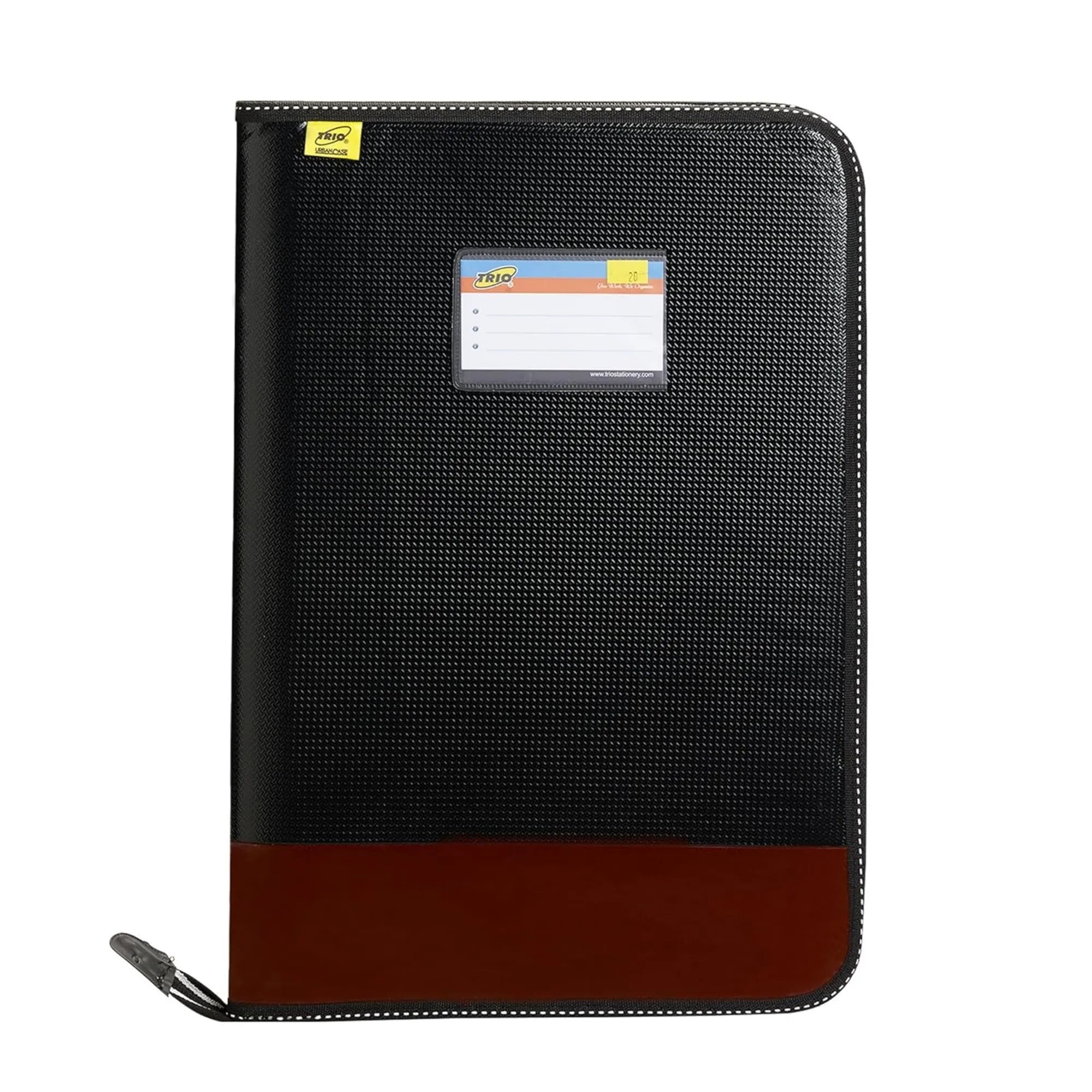 Black & Red Leather Urban Duotone XL Case - B4 Size, 40 Transparent Leaves | Document Organizer File