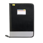 Black & Grey Urban Duotone XL Case - B4 Size, 30 Transparent Leaf Document Organizer - File Folder for Certificates & Documents