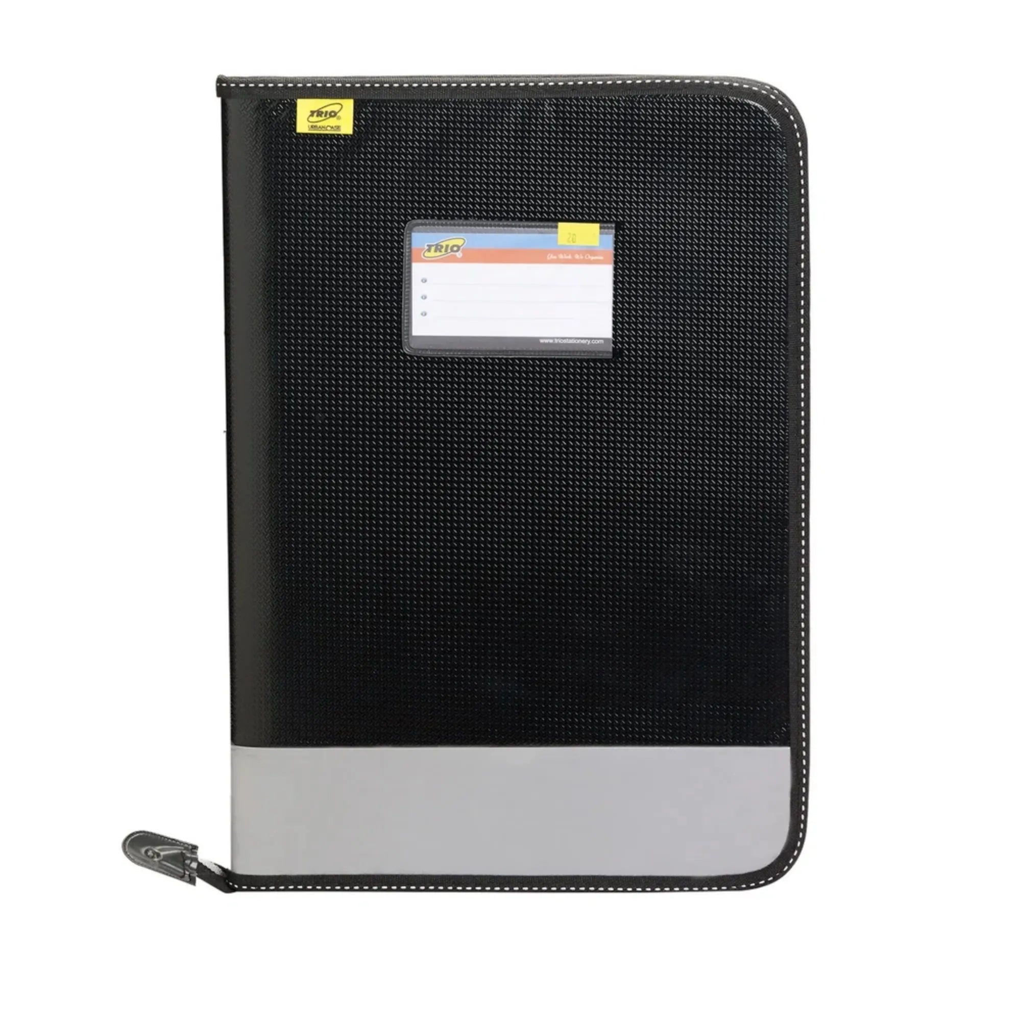 Black & Grey Urban Duotone XL Case - B4 Size, 30 Transparent Leaf Document Organizer - File Folder for Certificates & Documents Main image