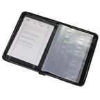 Black & Red Leather Urban Duotone XL Case - B4 Size, 40 Transparent Leaves | Document Organizer File