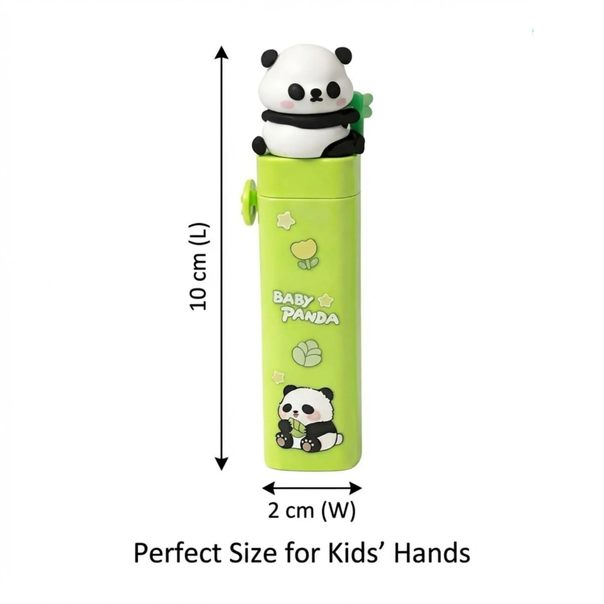 3 Pcs Baby Panda Push and Pull Rubber | Cute Electric Eraser for Kids | Stationery Set
