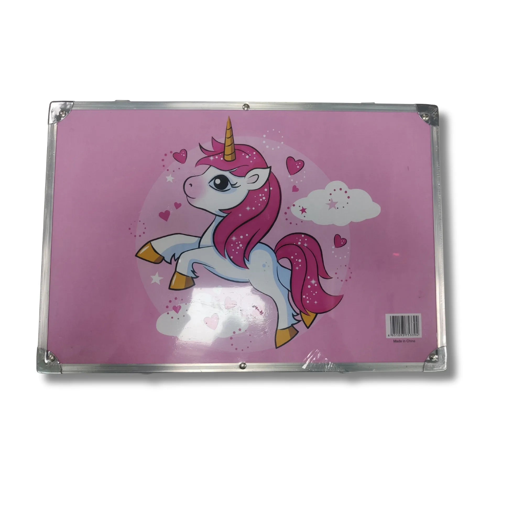 Pink Unicorn Suitcase Art Stationery Kit for Girls - 150 Pieces Drawing & Painting Color Box Set Main image