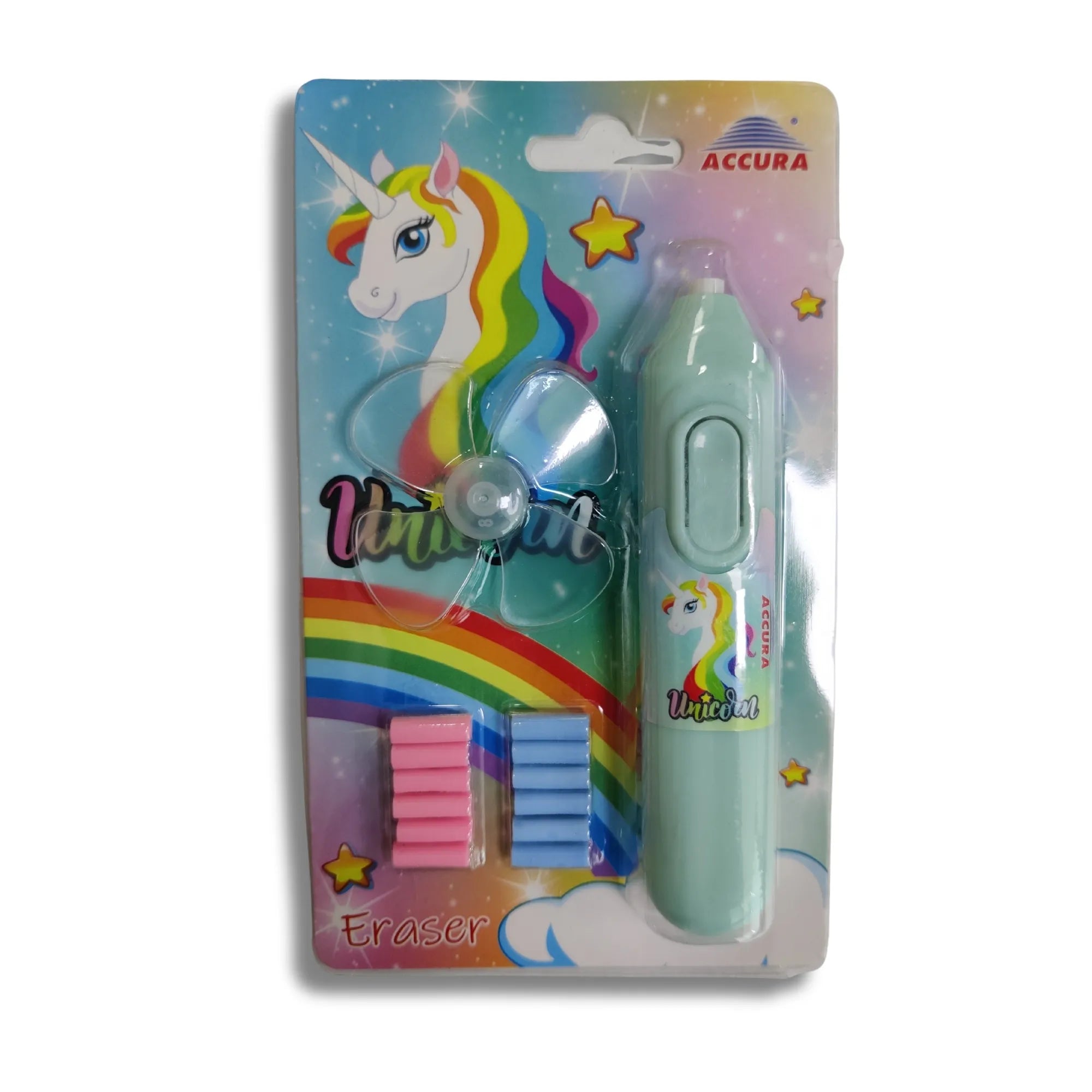 Accura Unicorn Eraser - Cute Electric Eraser for Kids, Stationery Gift, Retractable Eraser, Non Dust Eraser