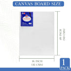 Roy Fine Art Stretched Canvas 16*20CM | Professional Canvas Board Set for Acrylic & Oil Painting