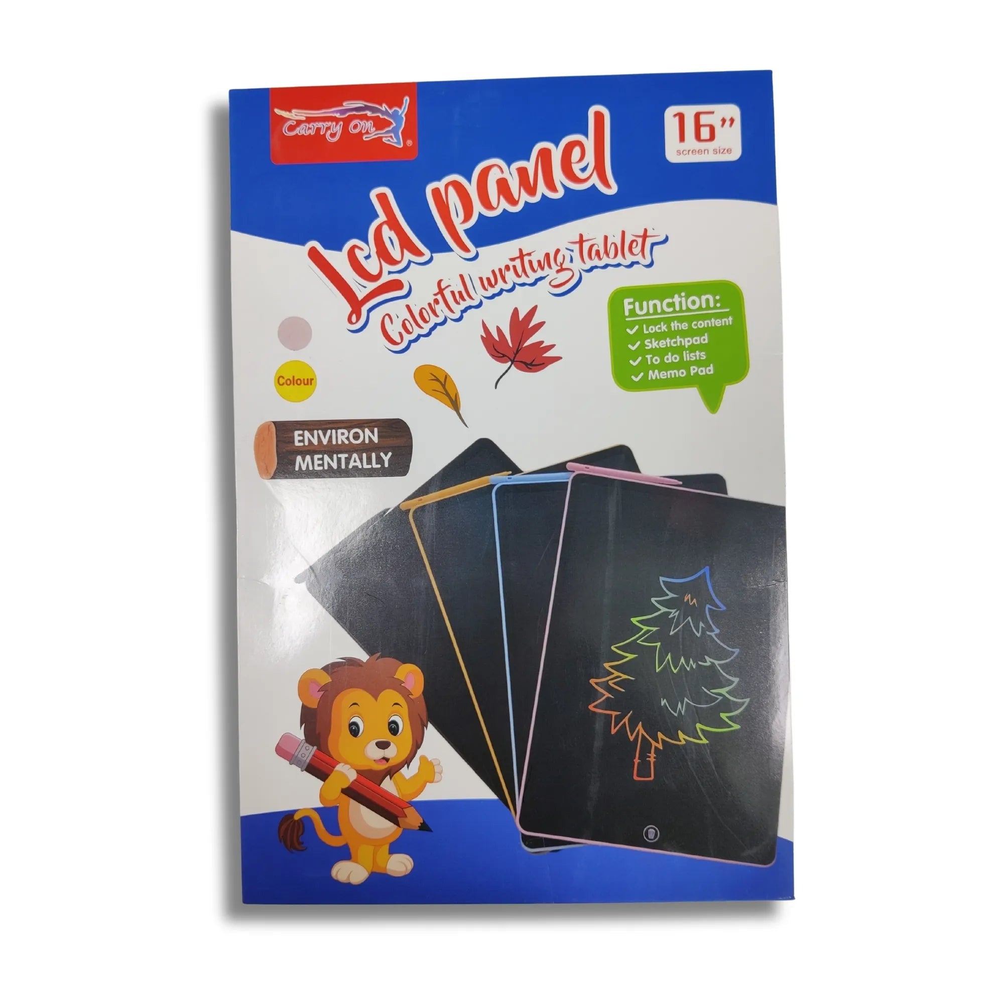 Led Panel Colourful Writing Tablet - Eco-Friendly 16 Inch LCD Magic Slate for Kids & Students