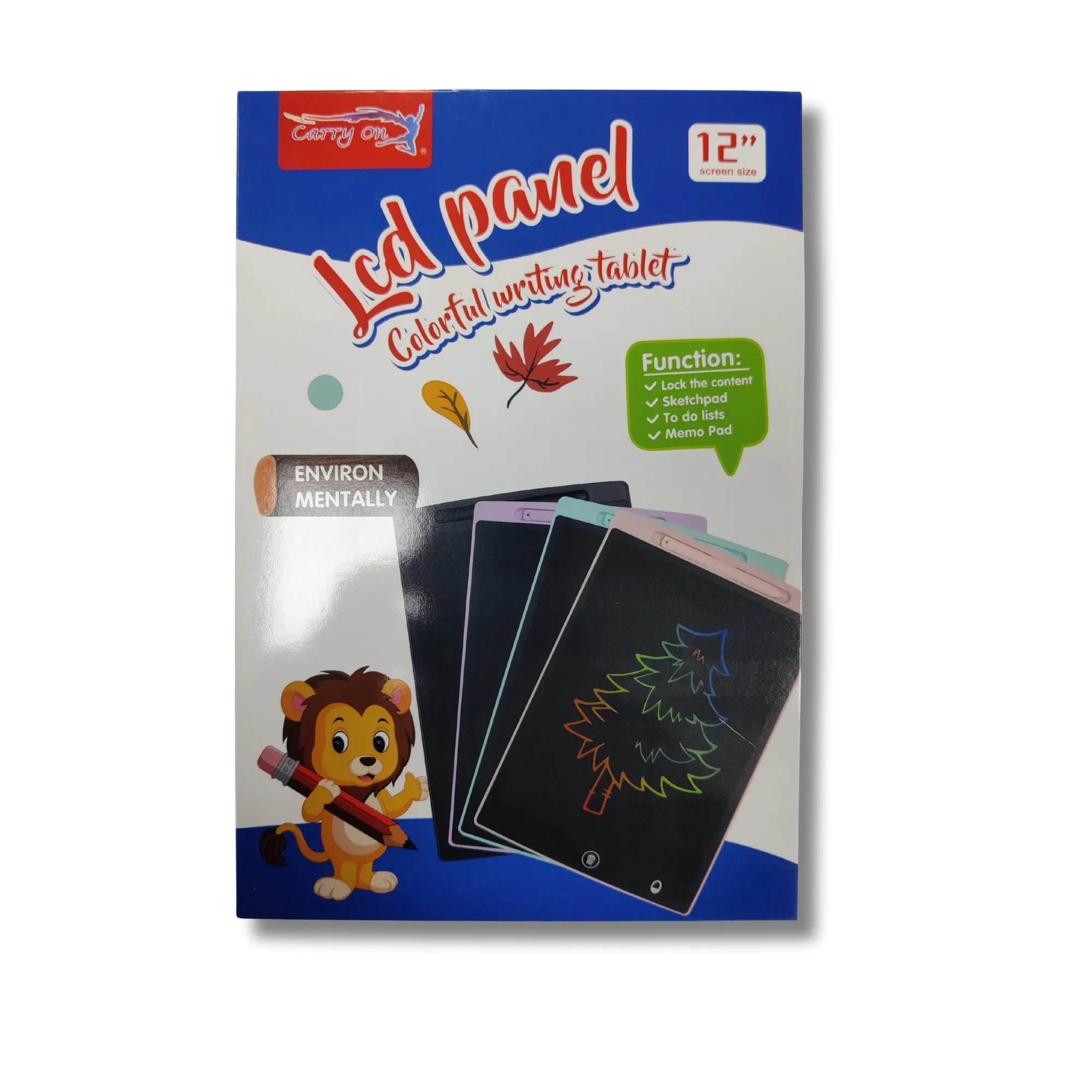LED Colourful Writing Tablet - 12 Inch Eco-Friendly LCD Drawing Pad for Kids & Students