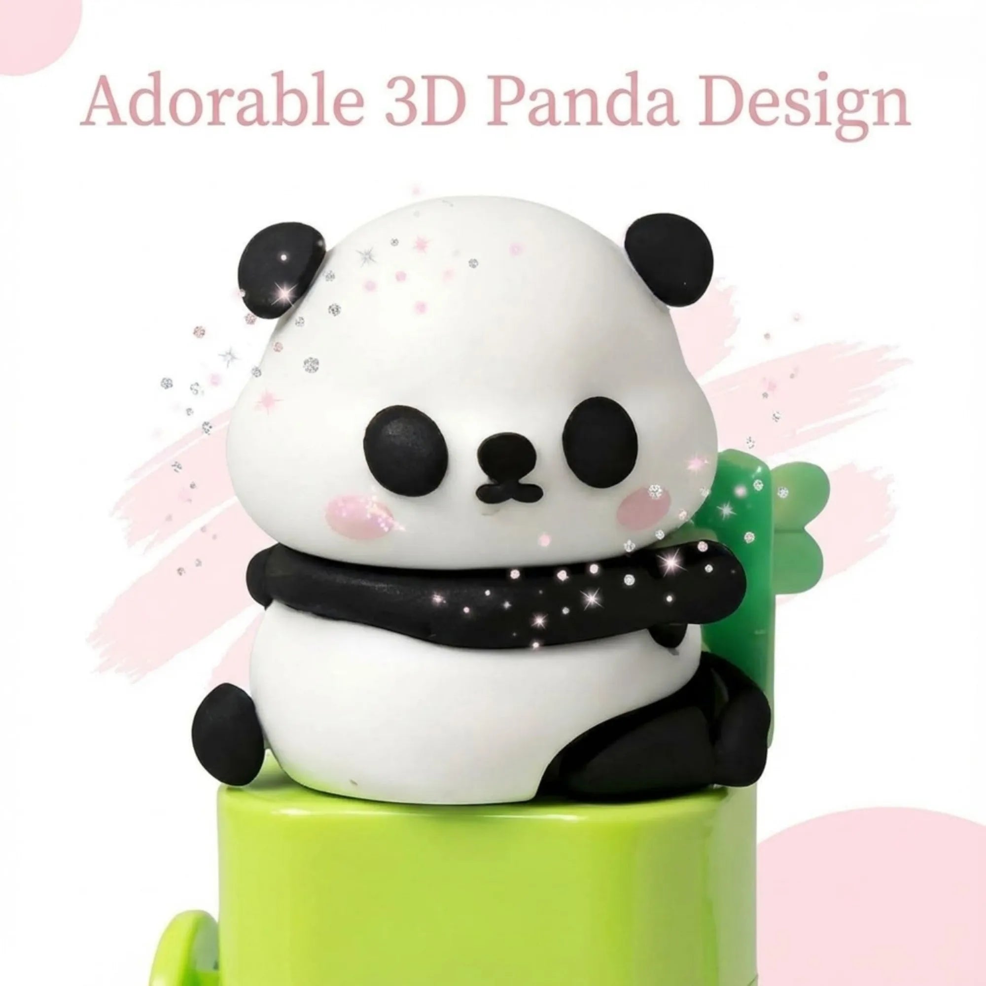 3 Pcs Baby Panda Push and Pull Rubber | Cute Electric Eraser for Kids | Stationery Set