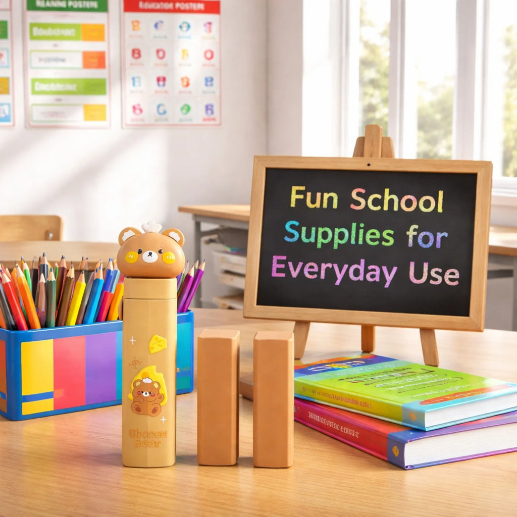 JC 2 Pcs Cute Bear Push and Pull Eraser