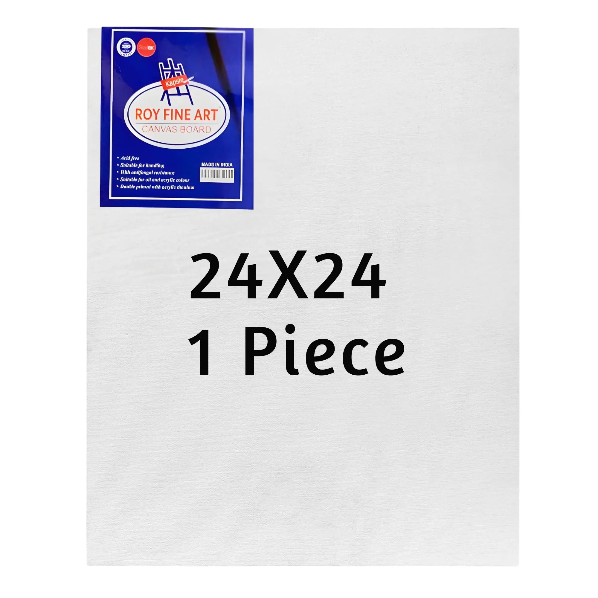 Roy Fine Art Stretched Canvas, 24*24CM | Canvas Board Set | Professional Acrylic Painting Main image