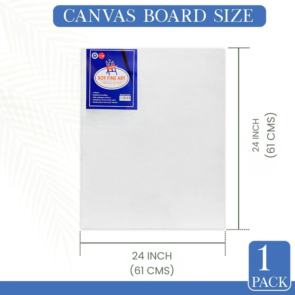 Roy Fine Art Stretched Canvas, 24*24CM | Canvas Board Set | Professional Acrylic Painting