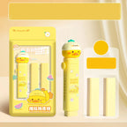 JC 2 pcs Happy Duck Push and Pull Eraser for Kids - Cute Pencil Eraser Set - Electric Eraser - Magic Eraser - Panda Eraser Stationery
