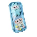 Labubu Sky Blue Pouch - Cute Aesthetic Stationery Organizer for School Girls & Students