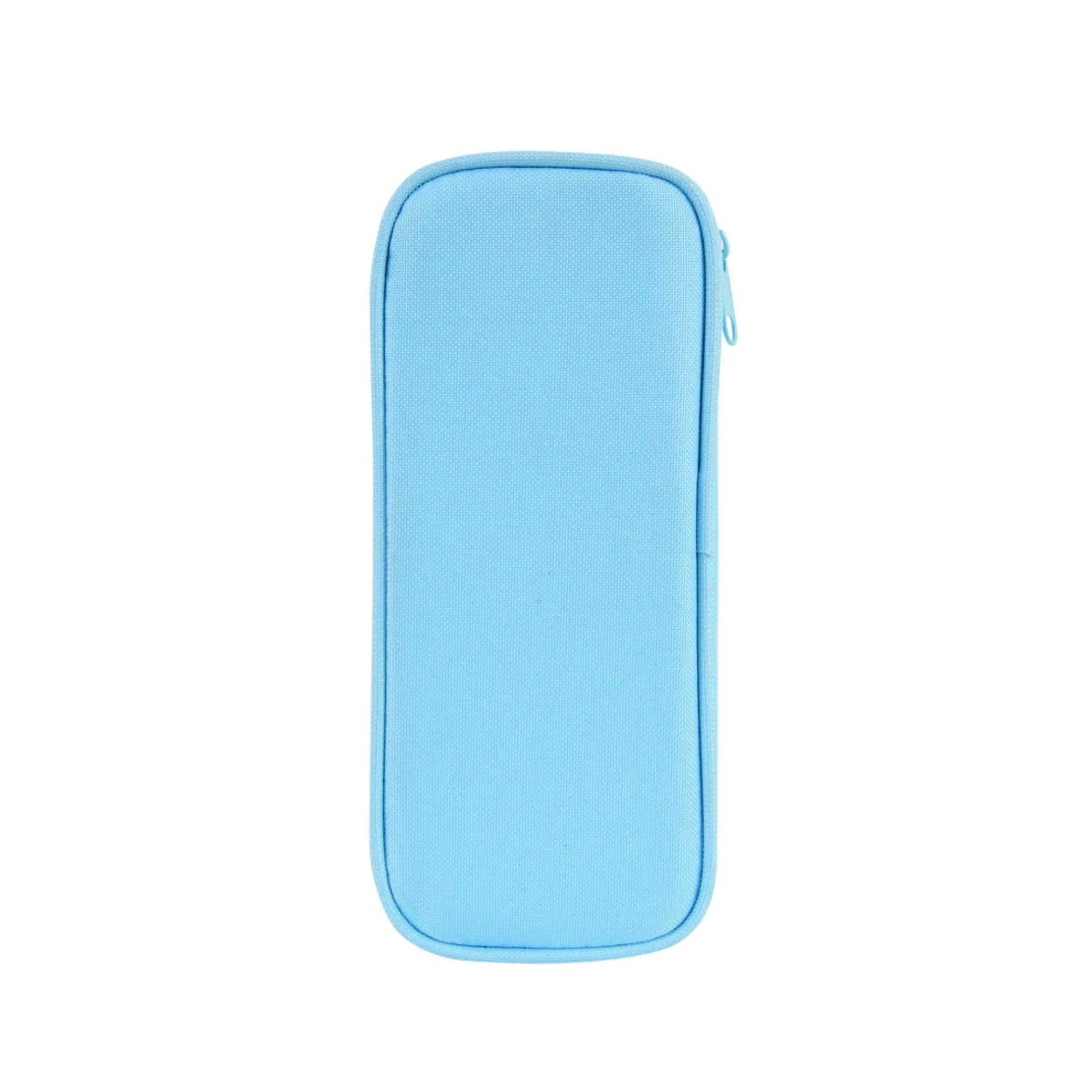 Labubu Sky Blue Pouch - Cute Aesthetic Stationery Organizer for School Girls & Students