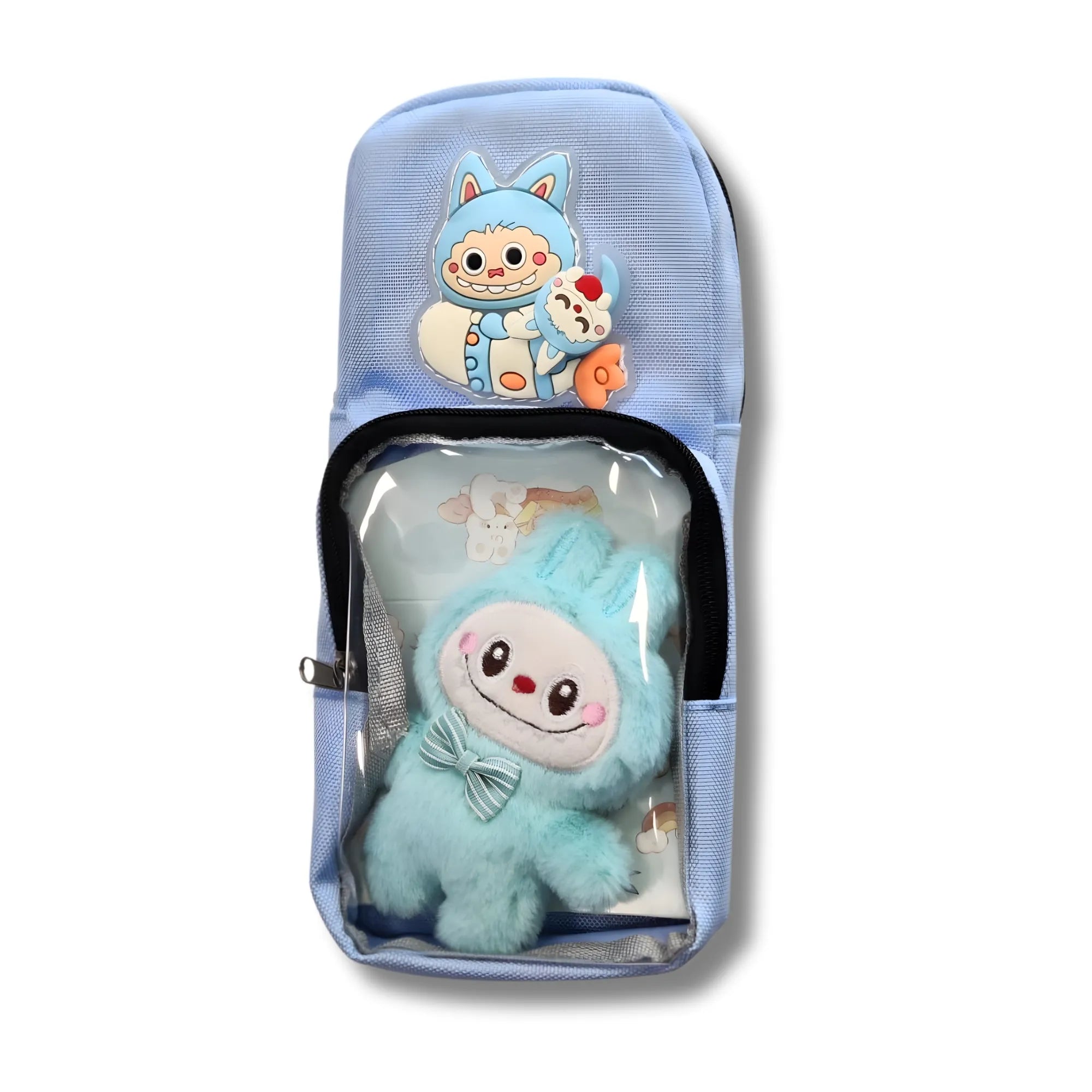 Labubu Blue Pouch | Cute Aesthetic Stationery Organizer & School Pencil Case Main image