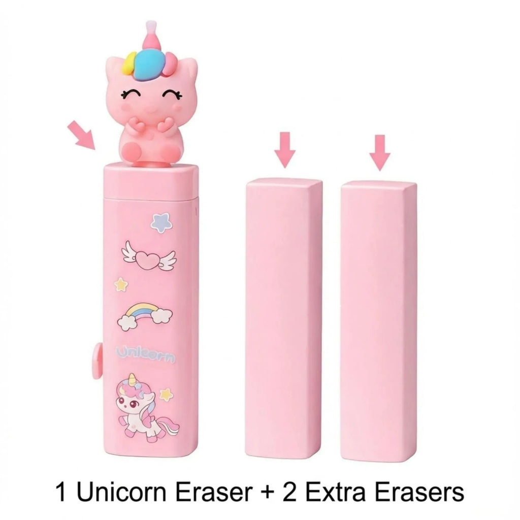 3 Pcs Unicorn Push and Pull Rubber