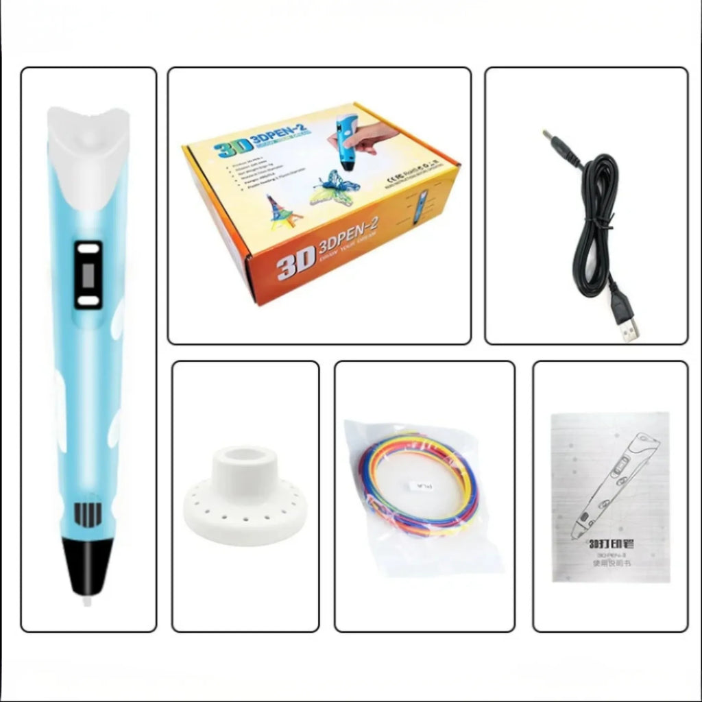 3D Pen for Kids - Temperature Control 3D Printing Pen Set with Filament - Magic Art Drawing Kit