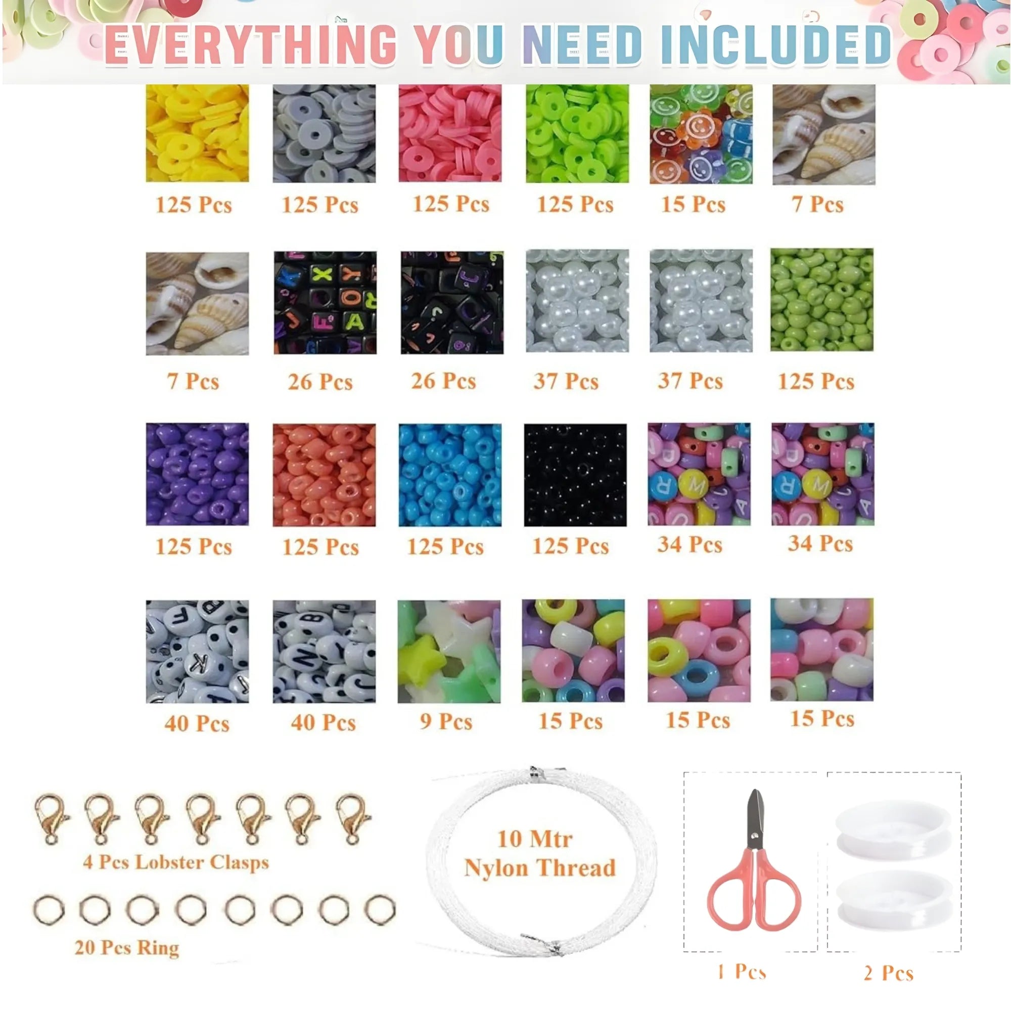 DIY Jewellery Making Kit - Beads, Charms & Tools Set for Girls, Teens & Adults Main image