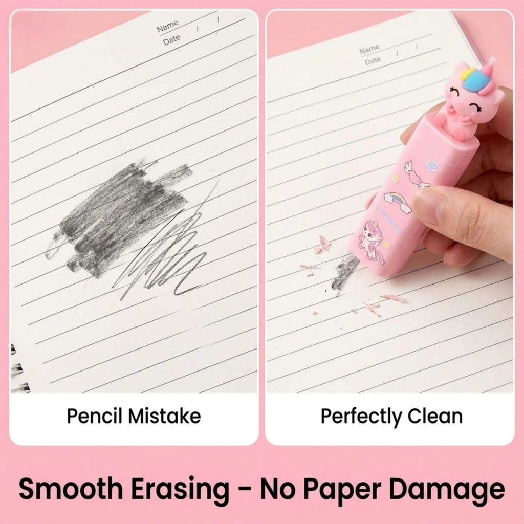 3 Pcs Unicorn Push and Pull Rubber