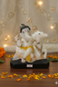 Lord Ganesha with Cow Decorative Idol Marble Finish