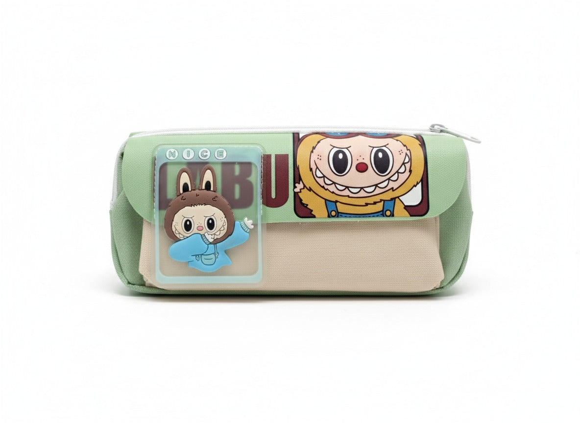 Labubu Pencil Pouch – School Pencil Bag with Cute Character Print Secondary image