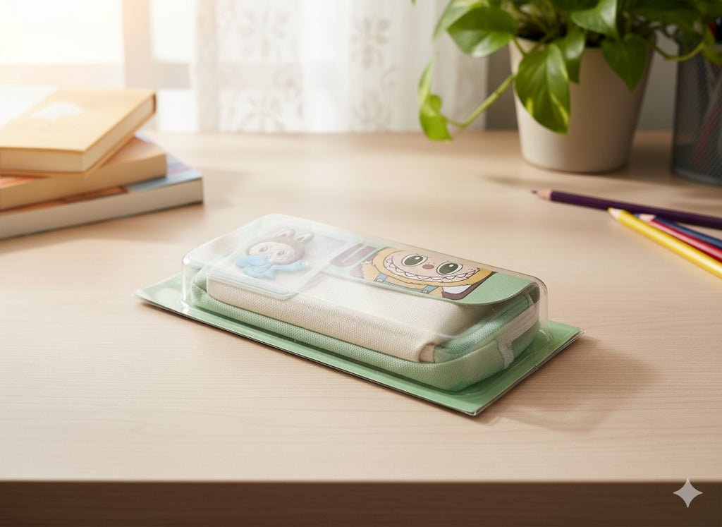 Labubu Pencil Pouch – School Pencil Bag with Cute Character Print