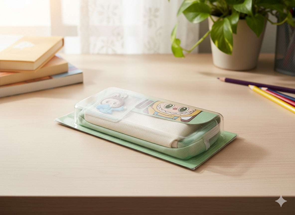 Labubu Pencil Pouch – School Pencil Bag with Cute Character Print